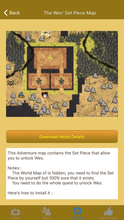 Mods for Don't Starve and Don't Starve Together - dont-starve-mods-wes-map-detail