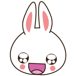 Tilly, the white bunny for iMessage Sticker