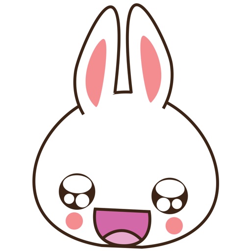 Tilly, the white bunny for iMessage Sticker