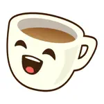 Cup Cute Pun Funny Stickers App Cancel