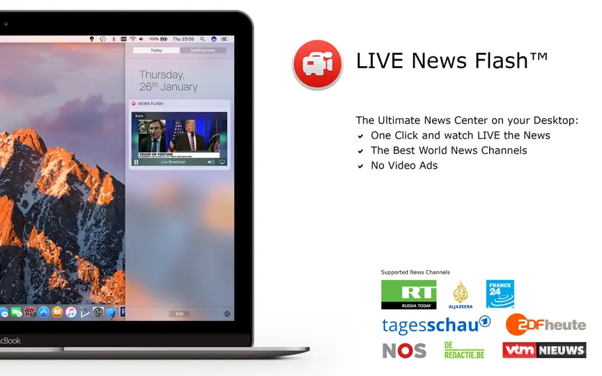 Screenshot von LIVE News Flash auf dem iPhone 1