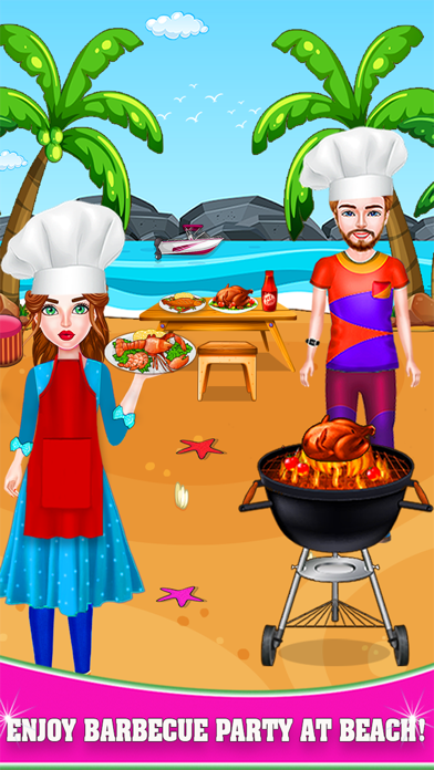 BBQ Sea Beach Food Fever Party Screenshot