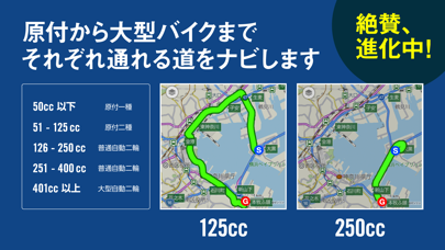 ツーリングサポーター 原付バイク〜大型バイクまで使えるナビスクリーンショット