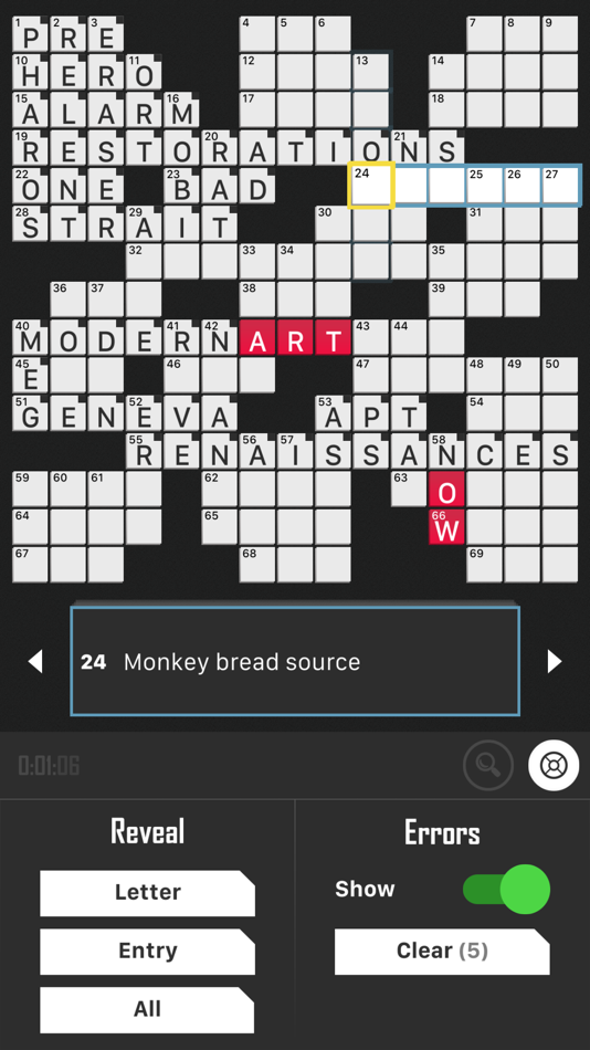 #8. Crossword Puzzle Redstone (iOS) 来自: Redstone Games