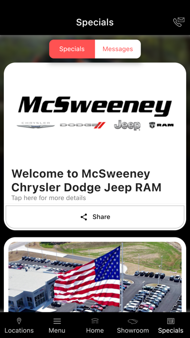 McSweeney Chrysler Dodge Jeep Screenshot