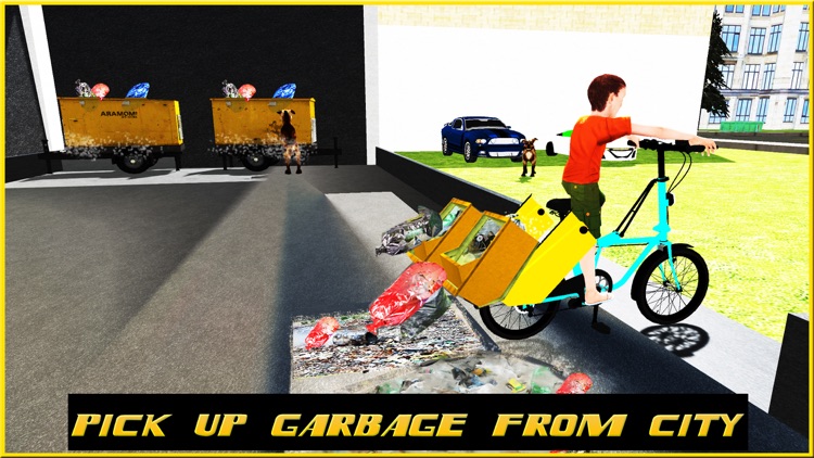 Kids Riding Garbage Bicycle & Biker Simulator 3d