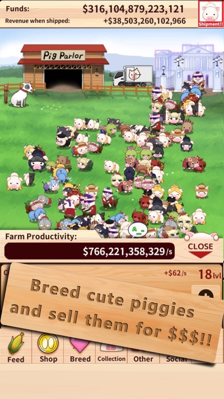 Piggy Clicker:idle farm tapper screenshot 1
