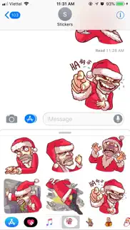 christmas santa - xmas sticker iphone screenshot 1