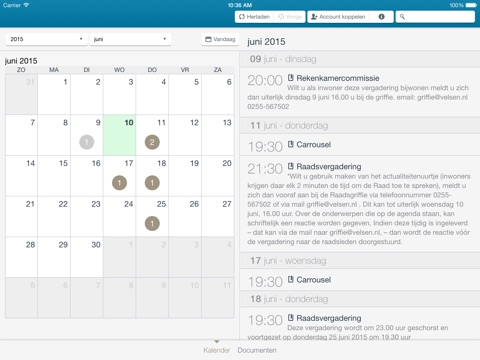 Gemeente Velsen – vergaderen met de GO. app screenshot 2