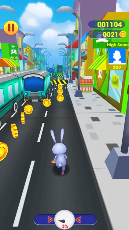 3D Rabbit Street Racer Escape Police Free Games