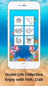 Children Ocean Fish Coloring Page - Games for kids screenshot #2 for iPhone