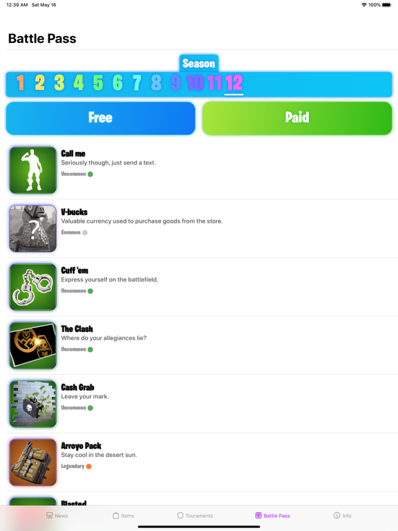Latest Info for Fortnite iPad screenshot 5 - Entertainment app