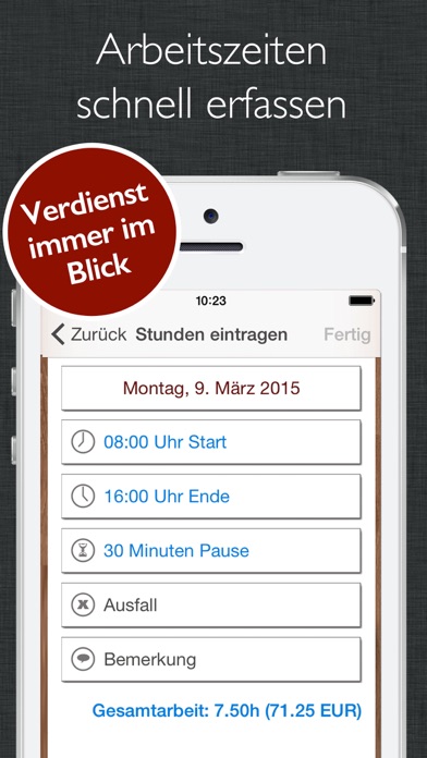 How to cancel & delete 450 Euro Job - Zeiterfassung mit Stundenzettel from iphone & ipad 3