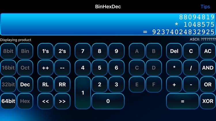 BinHexDec - Programmers Calculator