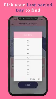 ovulation + period tracker app iphone screenshot 3