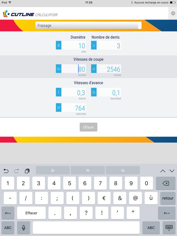 Screenshot #5 pour Giss Cutline Calculator