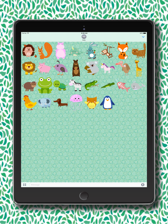 Screenshot #5 pour Adorable Animal Stickers for Messaging