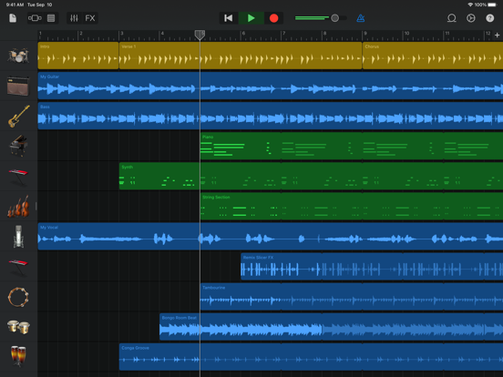 GarageBand iPad app afbeelding 5