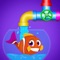 Fun filled puzzle game where you have to save the fish by connect pipes 