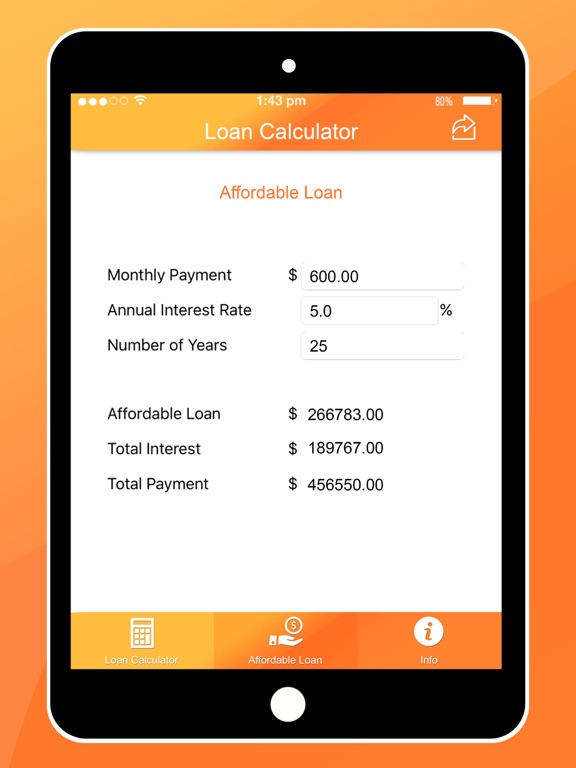 Screenshot #5 pour Loan Calculator%- Simple Loan Calculator