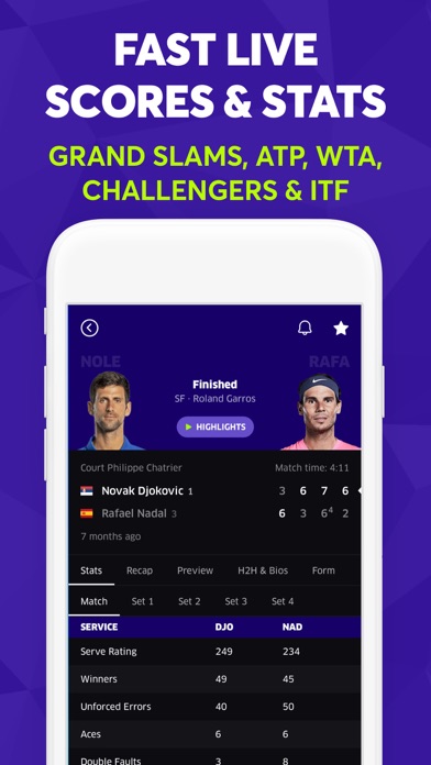 Screenshot #1 pour TNNS: Tennis Live Scores