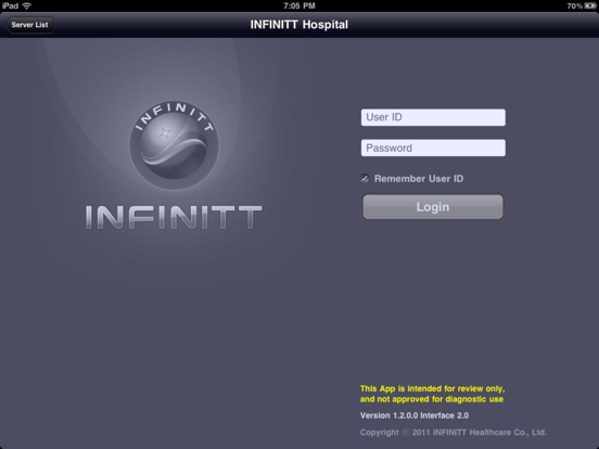 Screenshot #4 pour INFINITT Mobile Viewer HD