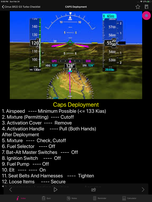 Screenshot #6 pour Cirrus SR22 G3 Turbo Checklist