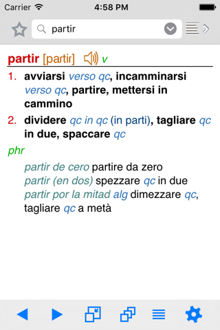 Lingea Spanish-Italian Advanced Dictionary screenshot 2