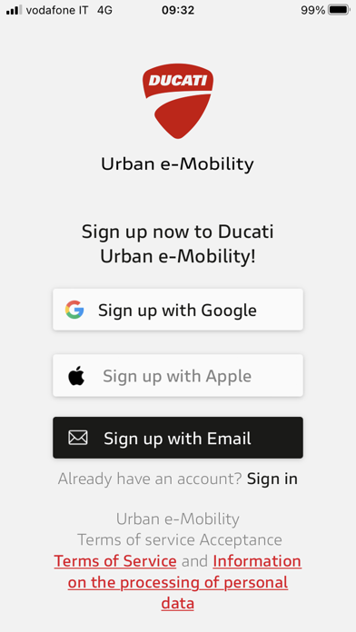 Ducati Urban e-Mobility Screenshot
