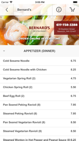 Bernard's Chinese Food screenshot