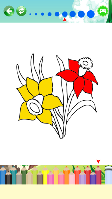 子供のための美しい花のぬりえページのおすすめ画像1
