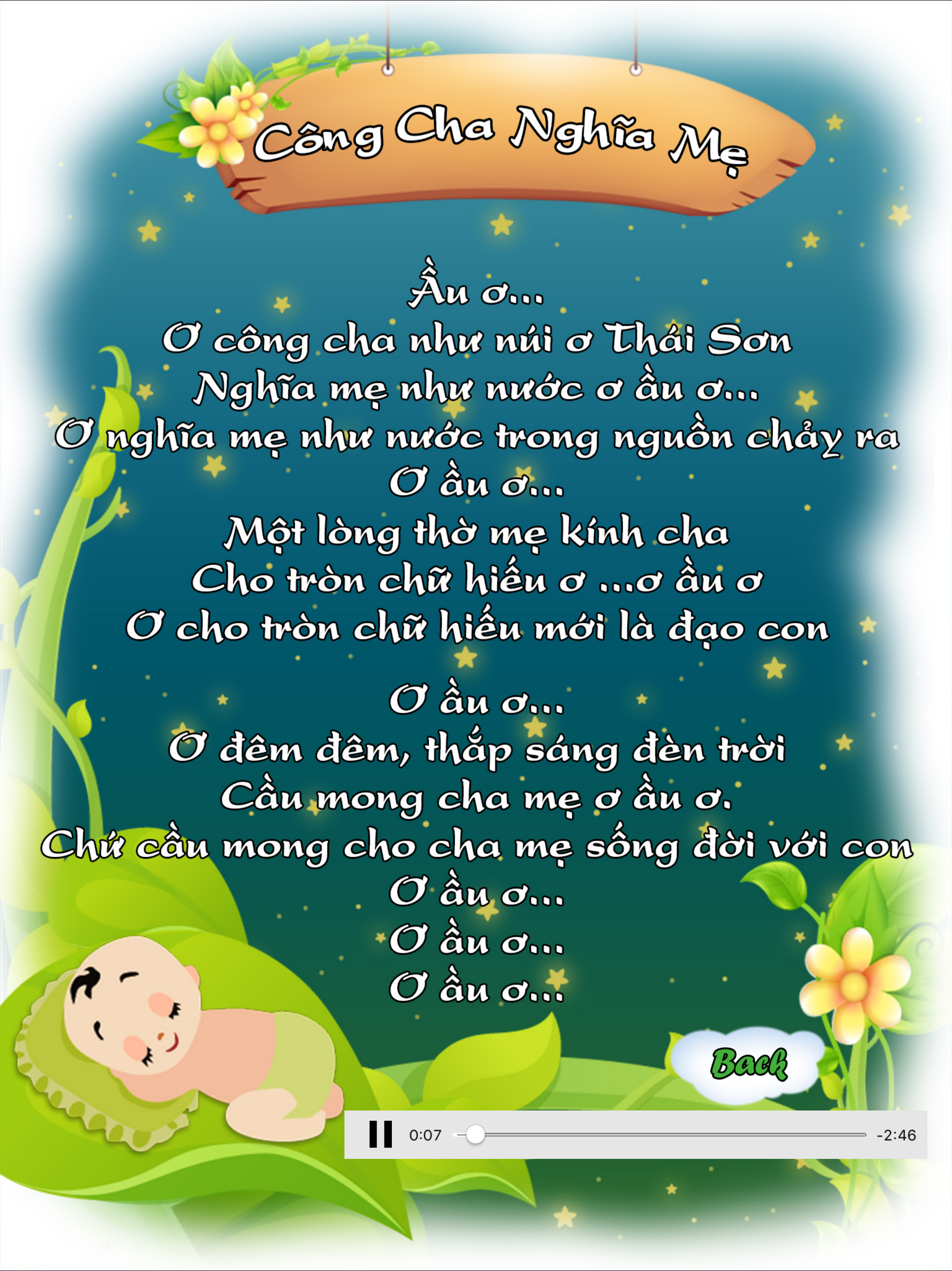Vietnamese, English, Japanese lullabies screenshot 6