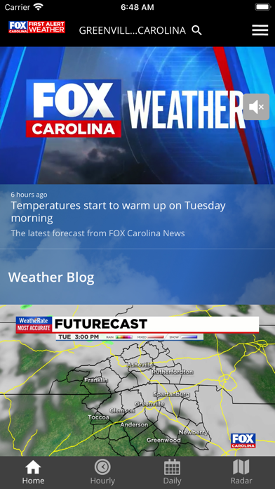FOX Carolina Weather Screenshot