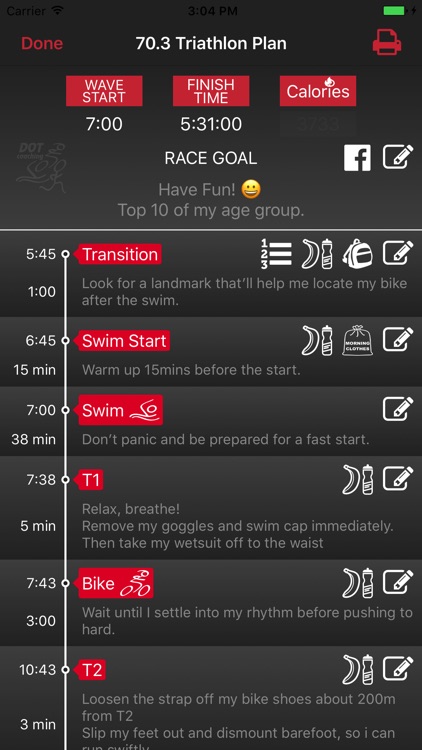 RaceDay - Triathlon Plan