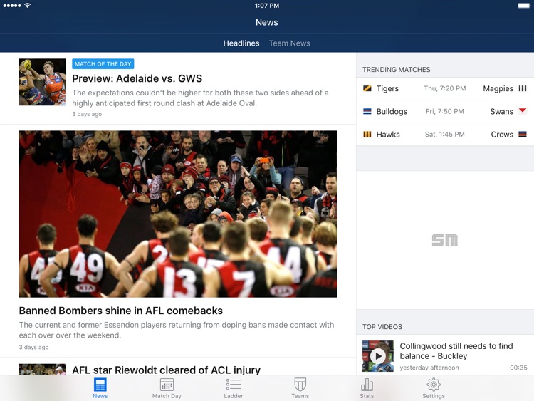 Footy Live for iPad