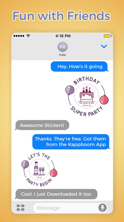 Birthday Party Stickers by Kappboom