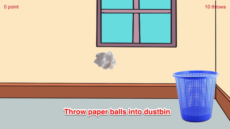 Throw Paper In Bin - Play Paper Ball Toss
