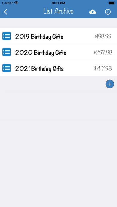Birthday Countdown & Gift List Screenshot