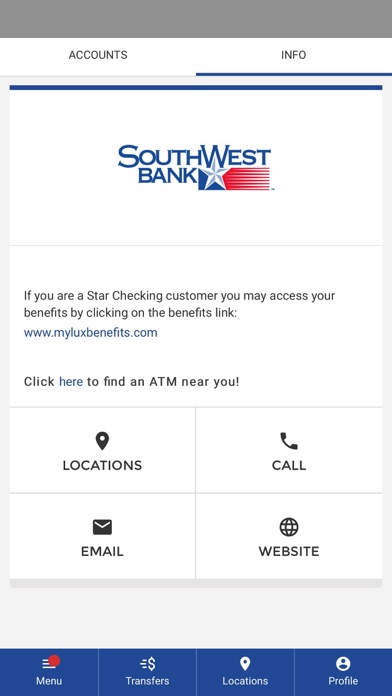 SouthWest Bank Mobile Screenshot