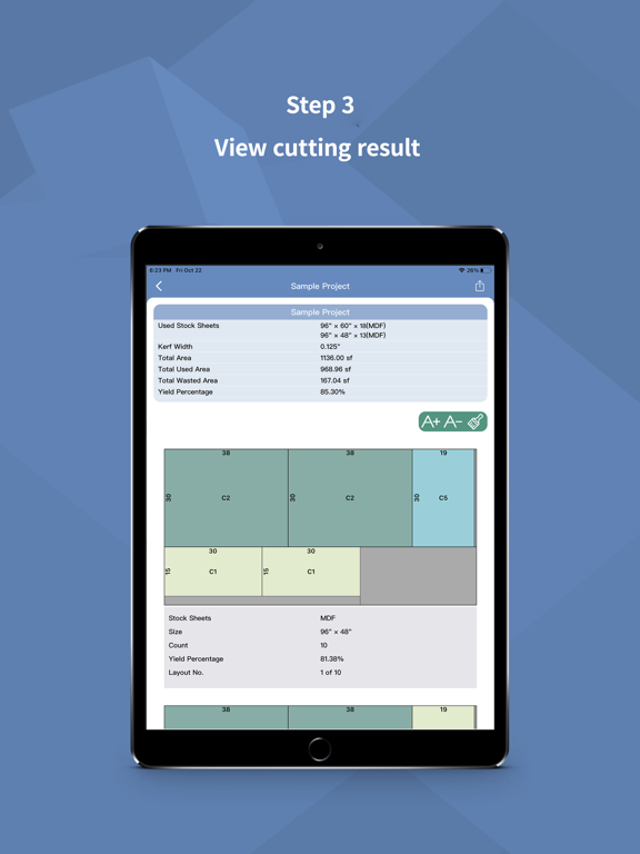 Screenshot #6 pour SheetCut Optimizer - Carpenter