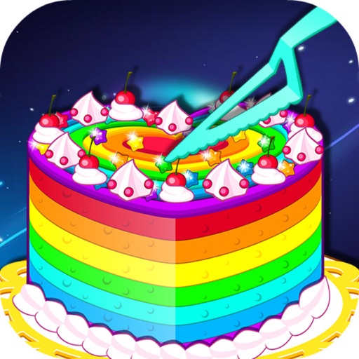 Cooking Colorful Cake - Dessert Bake Icon