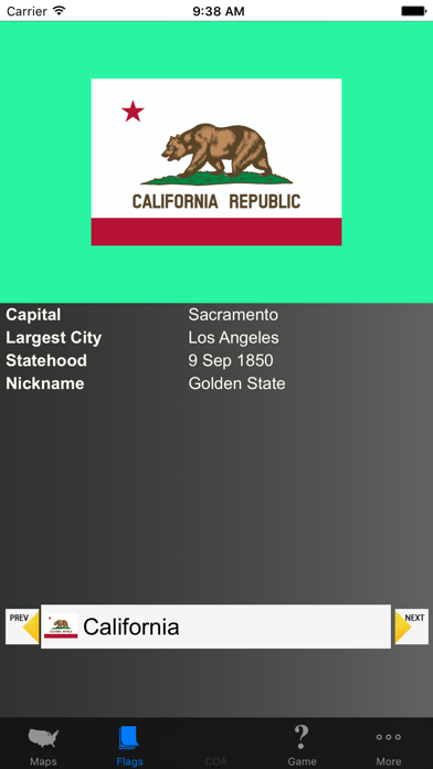 Screenshot #1 pour US State Maps and Flags