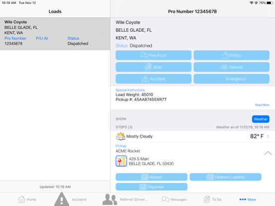 TMC Driver Connect iPad screenshot 3 - Business app