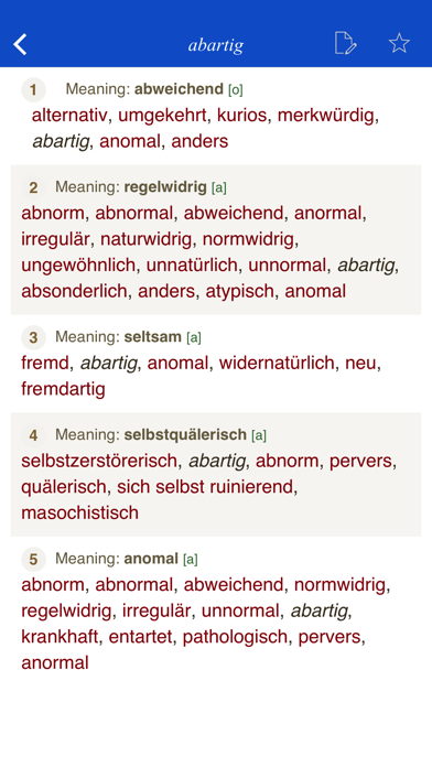 Screenshot #2 pour German Synonym Dictionary