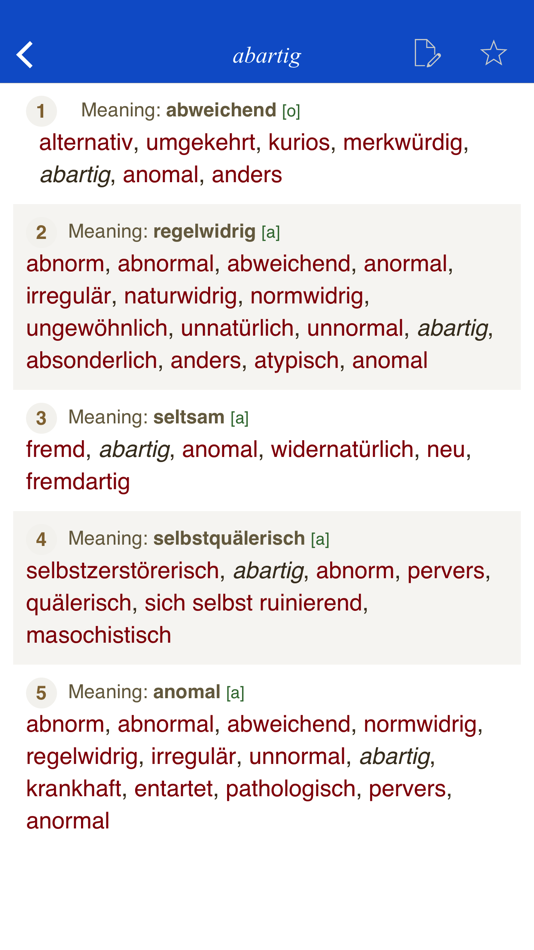 #2. German Synonym Dictionary (iOS) 由: Bui Hoai Trang
