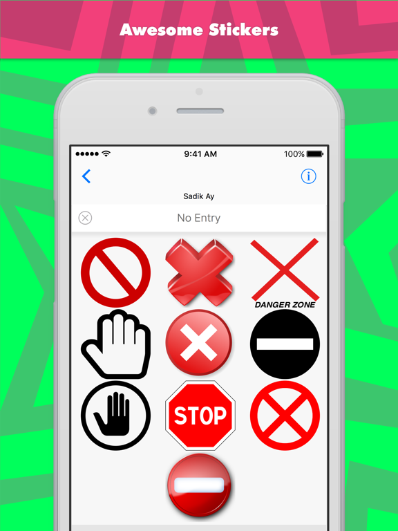 Screenshot #5 pour Pas d’entrée stickers by Sadik Ay