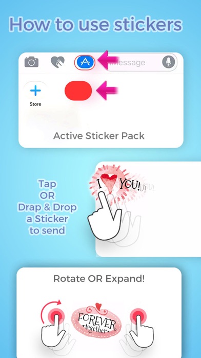 Screenshot #3 pour Watercolor Love Stickers