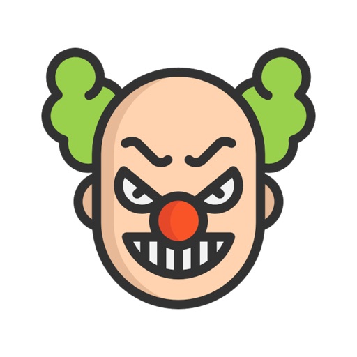 Scary Clown Stickers