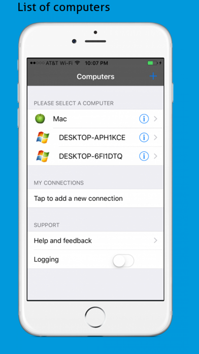 iTouch Remote Free iPhone screenshot 1 - Productivity app