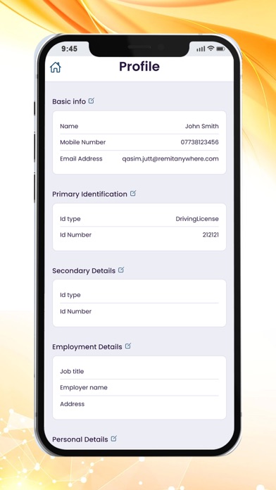 GPS Money Transfer Screenshot